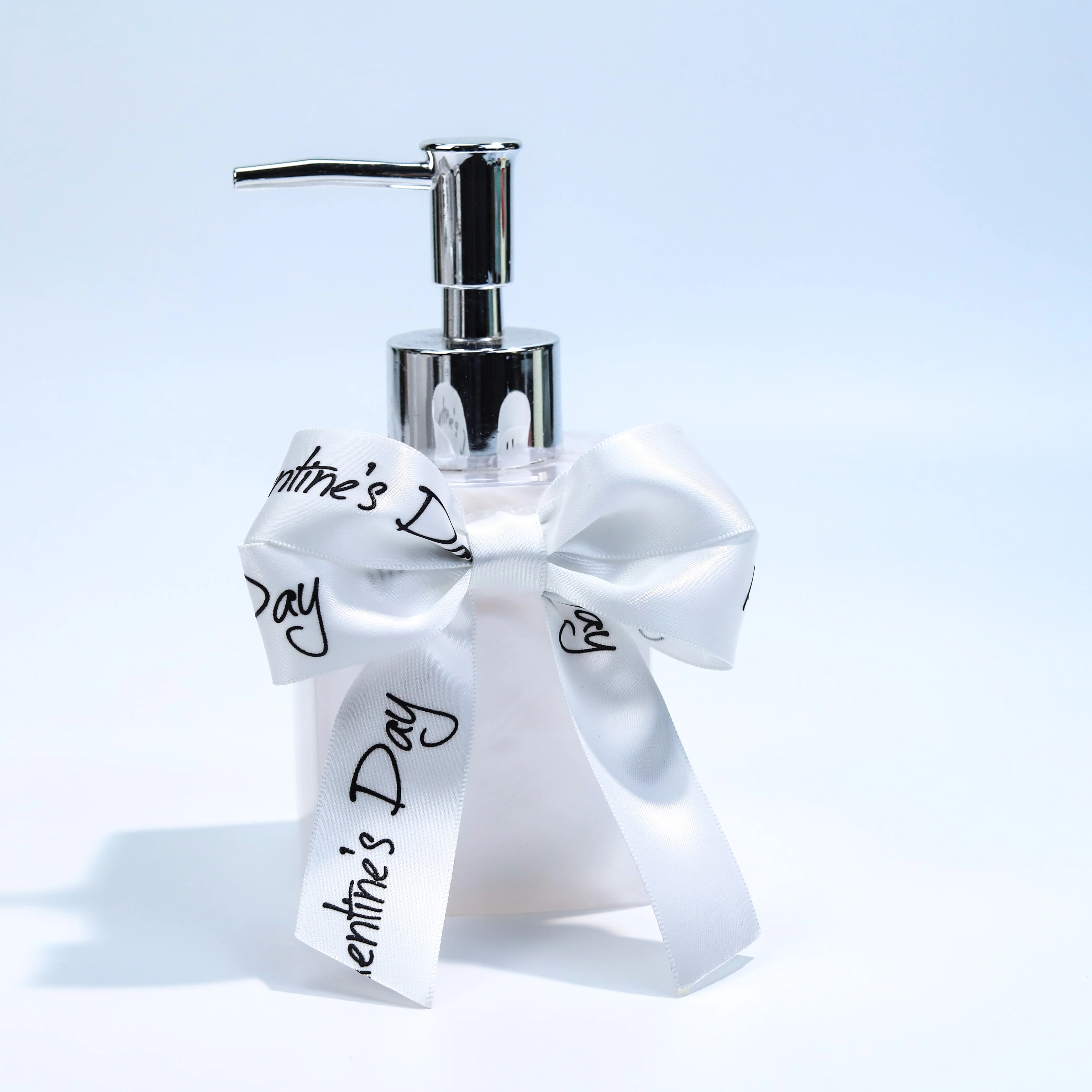 Personalized raise black logo  white satin ribbon 100 yard double face matt satin ribbon 19 mm manufacturer for package