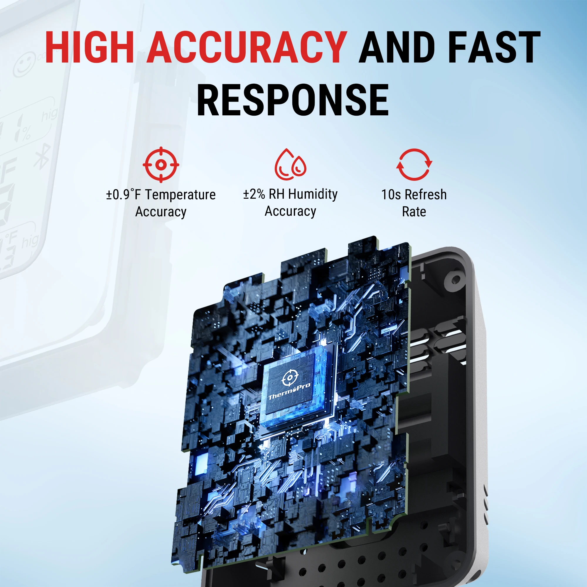 Digital Thermometer Hygrometer Living Room Baby Room LCD Display backlight Temperature Humidity Thermometer