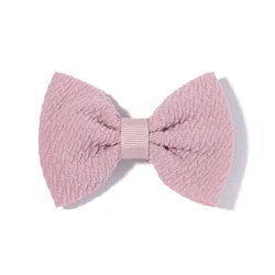 Wholesale Pop Corn 3 inches Hair Bow 40 Candy Color Baby Girls Solid Bow Hairpins Children Waffle Hair Bow Clip Hair Accessories