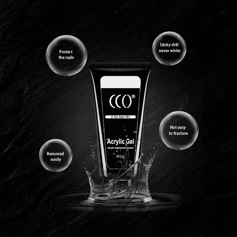 CCO 30g/60g Clear Poly Nail Extension Gel Tube Acrylic nail gel for nail art