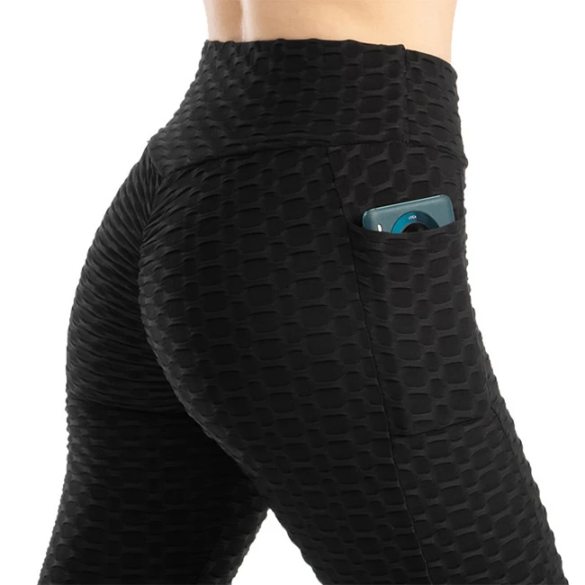 Peaches buttock high waist tights exercise buttock fitness body seamless jacquard bubble yoga pants women