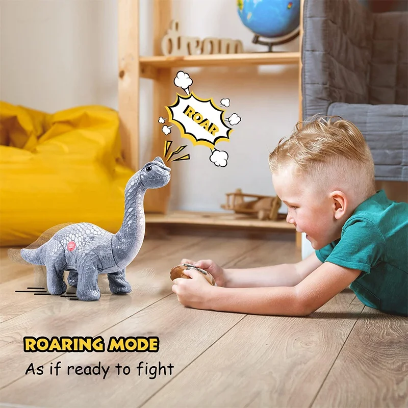 (Only for US customers) TOY Life Simulation RC Stuffed Animals Plush Dinosaur Toys Remote Control Dinosaur for Kids