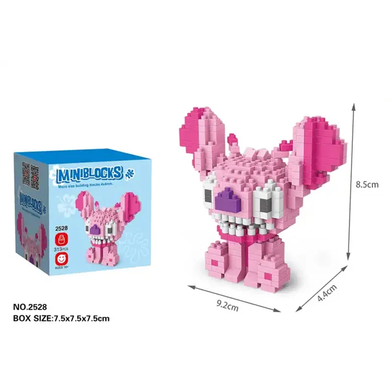 Wholesale Kids Cartoon Stitch Anime Plastic Mini Building Block Model Educational Micro Brick Toys Game