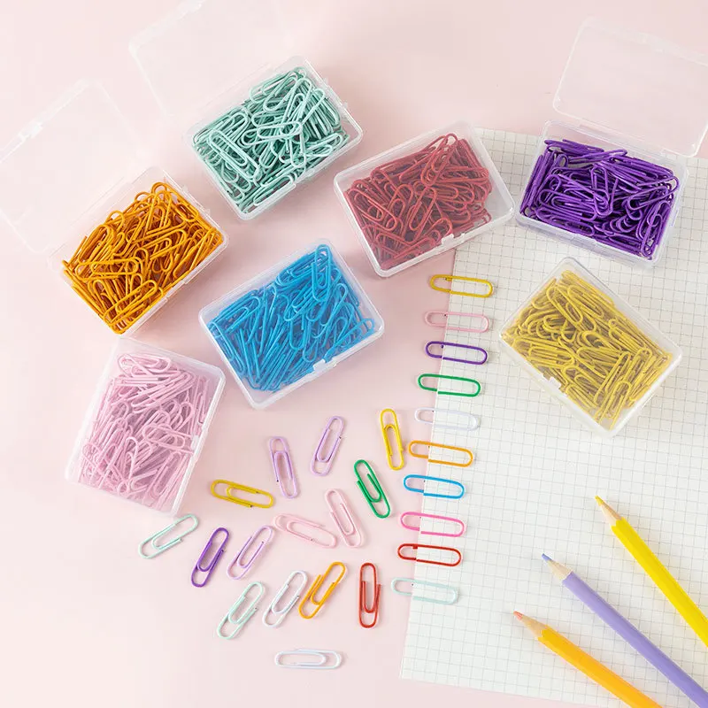 28mm paper clips with plastic boxes 50pcs paper clip