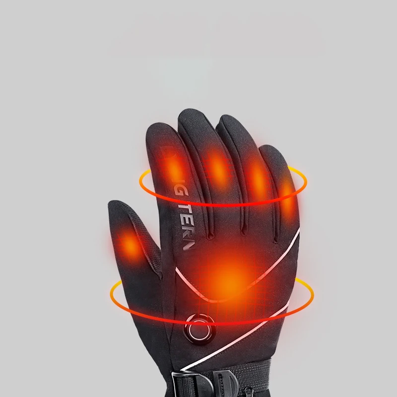 Reflective Touchscreen Waterproof Thermal Heated Gloves Electrical Battery 3M Thinsulate Snowboard Motorcycle Ski Heated Gloves