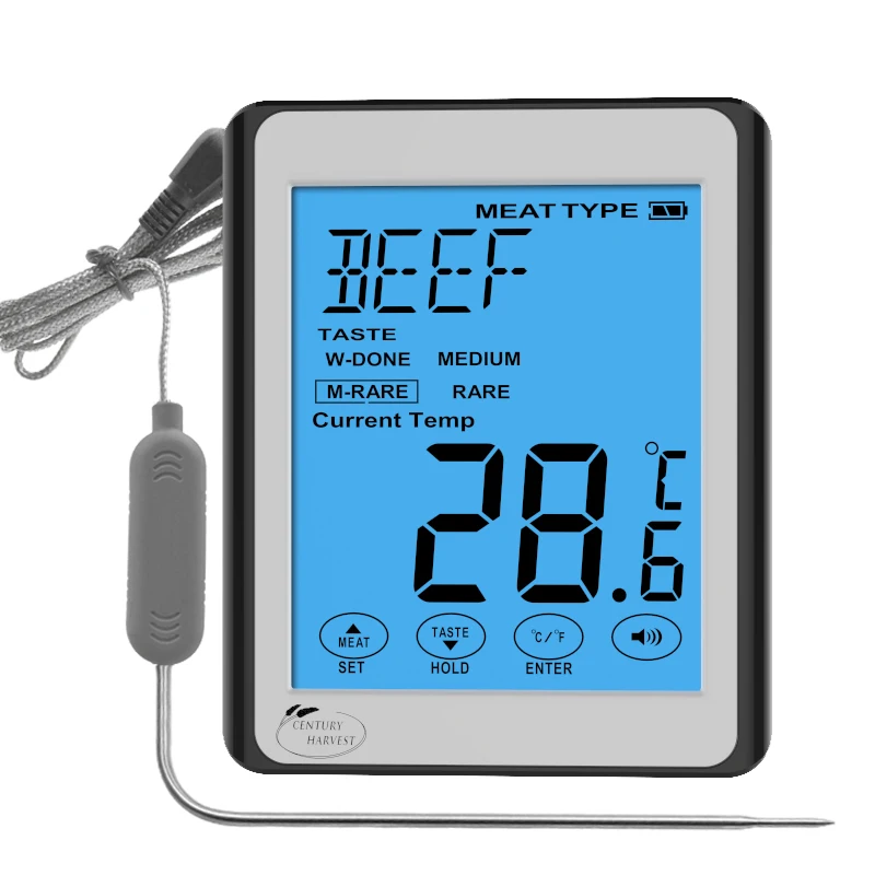 CH-210 Large LCD Digital Cooking Stainless Thermometer Food Meat Smoker Oven Kitchen BBQ Grill Thermometer