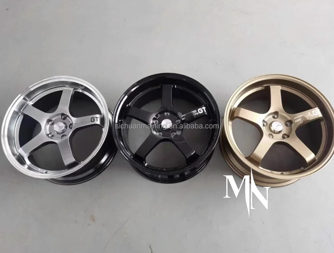 16 17 18 19 Inch Wheels 5x108 5x114.3 5x120 5x112 Silver Concave Design Alloy Racing Car Wheels Passenger Car Wheels Rims