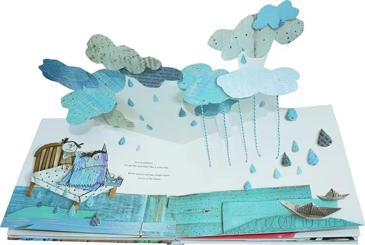 Hardcover Die cut Strength factory custom services education printing 3d pop up books for kids pop up story books