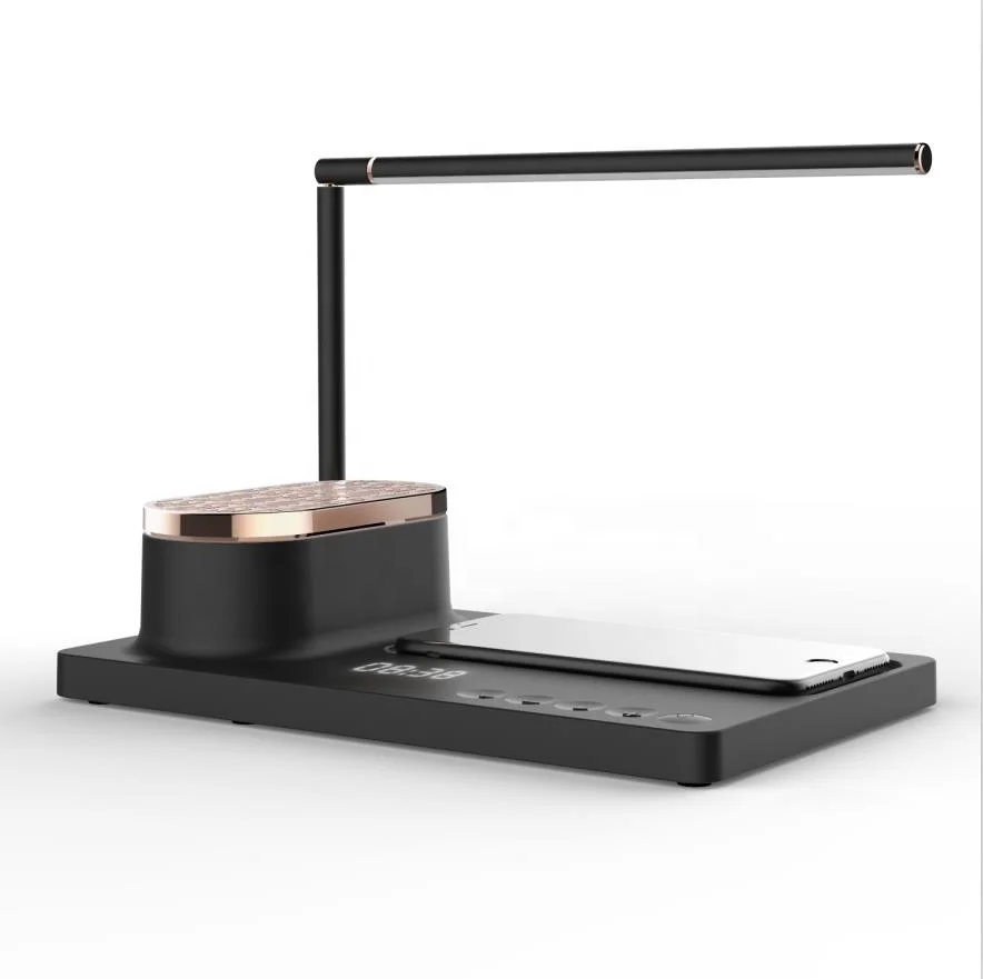 
SUNLINE 2019 led desk lamp Calendar date display blue tooth speaker and wireless phone charger good for home office lighting 