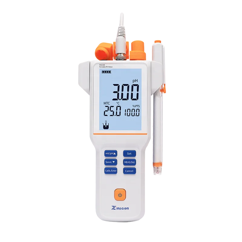 Zinscien Laboratory HD LCD Touch-screen Intelligent Operation System Automatic pH/mV/ORP Test Model PH510T Portable pH Meter