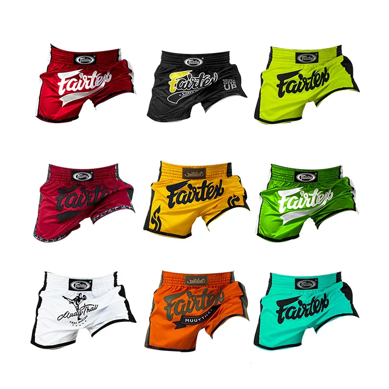 custom logo gym running Muay Thai Shorts polyester mesh cargo sports  Thailand Martial Arts Wear Boxing Shorts