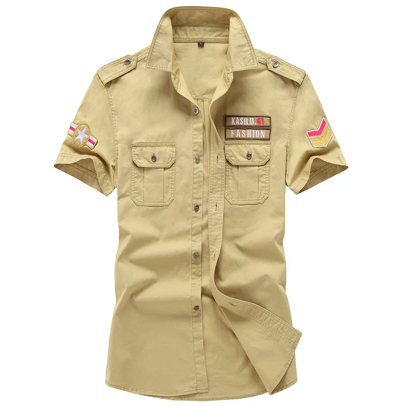 Hot selling Uniform Summer Men Tactical style 100% Cotton Shirts with wholesale price