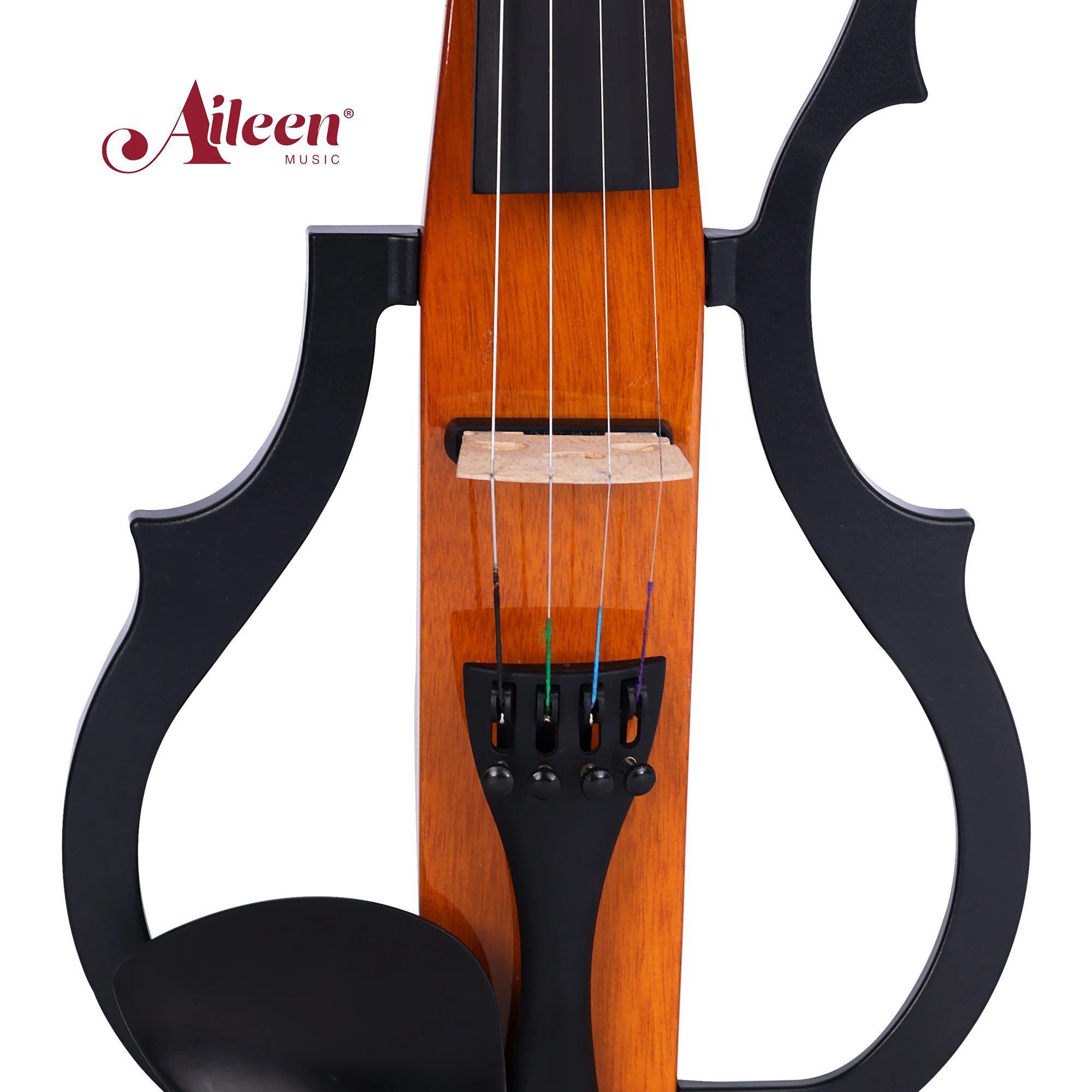 Solid Wood Electric Violin Instrument 4/4 Electric Violin with Headphone Biola Elektrik(VE120P)