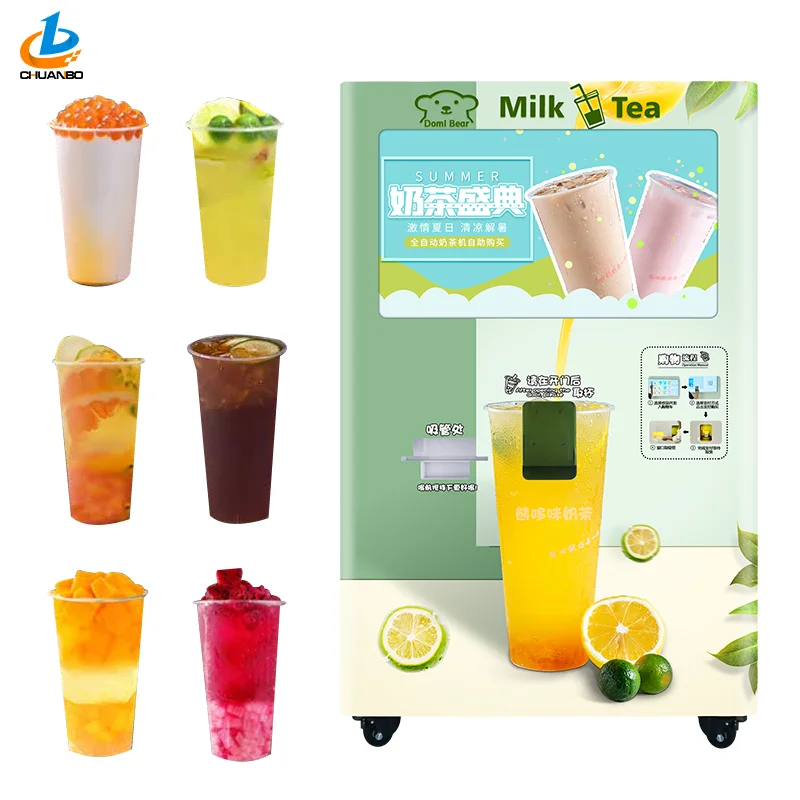 Smart Diy Milk Tea Vending Machine Robot Bubble Tea Equipment Vending Machine For Sale machine for small businesses