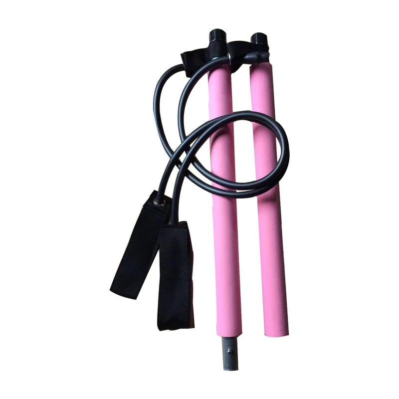 Factory direct sales  portable yoga pilates stick with resistance band great for slimming
