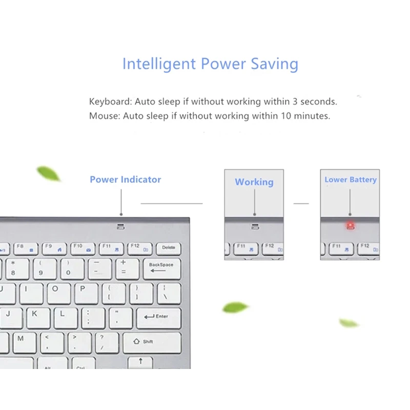  AIWO топ продаж 2021 черный/серебристый/розовое золото 2 4 ГГц Беспроводные Игровые мини USB для дома офиса клавиатура и мышь Combo