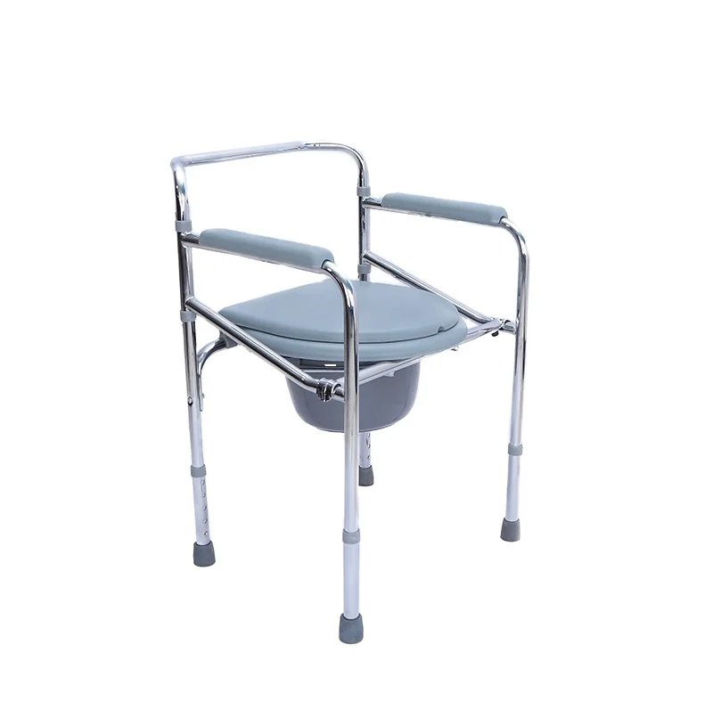 Foldable Toilet Chair Commode Seat for Elderly Pregnant Women Portable Potty Outdoor Camping