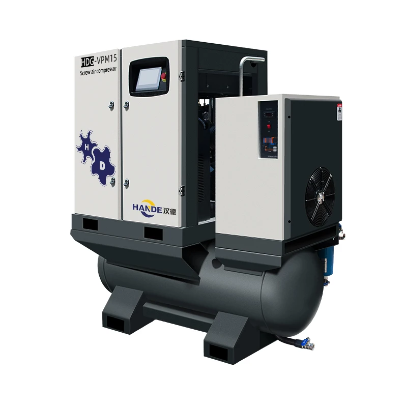 HANDE все в одном низкий шум энергосберегающий 7.5KW 11KW 15KW 18.5KW 22KW 16 бар винтовой воздушный компрессор для