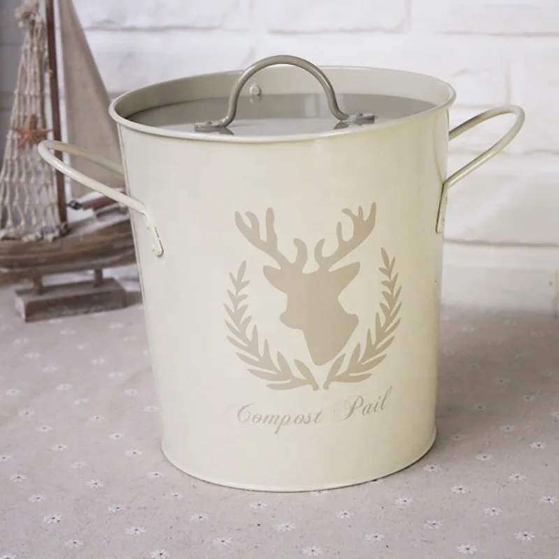 Оптовая продажа, кухонный компостный ведро, внутренний компостный ведро для пищевых отходов, металлический компостный ящик