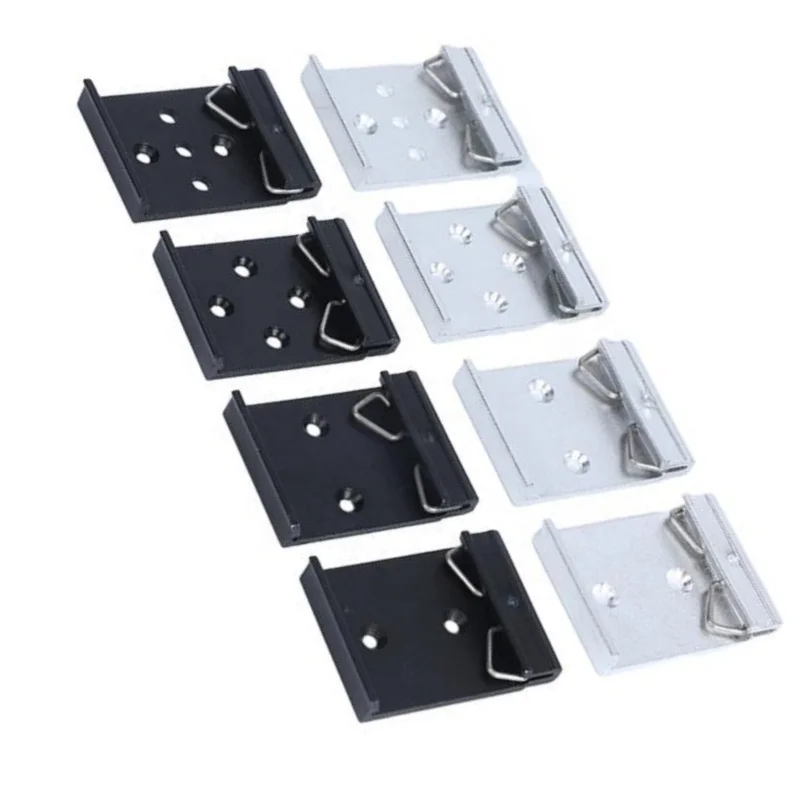 Aluminum alloy 43 wide vertical 2-hole distribution box guide rail buckle Industrial 35mm guide rail buckle