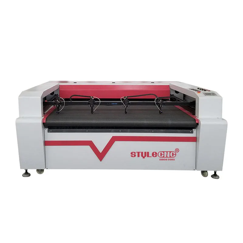 Laser Textile Cutting Machine with Four Heads for Industrial Production