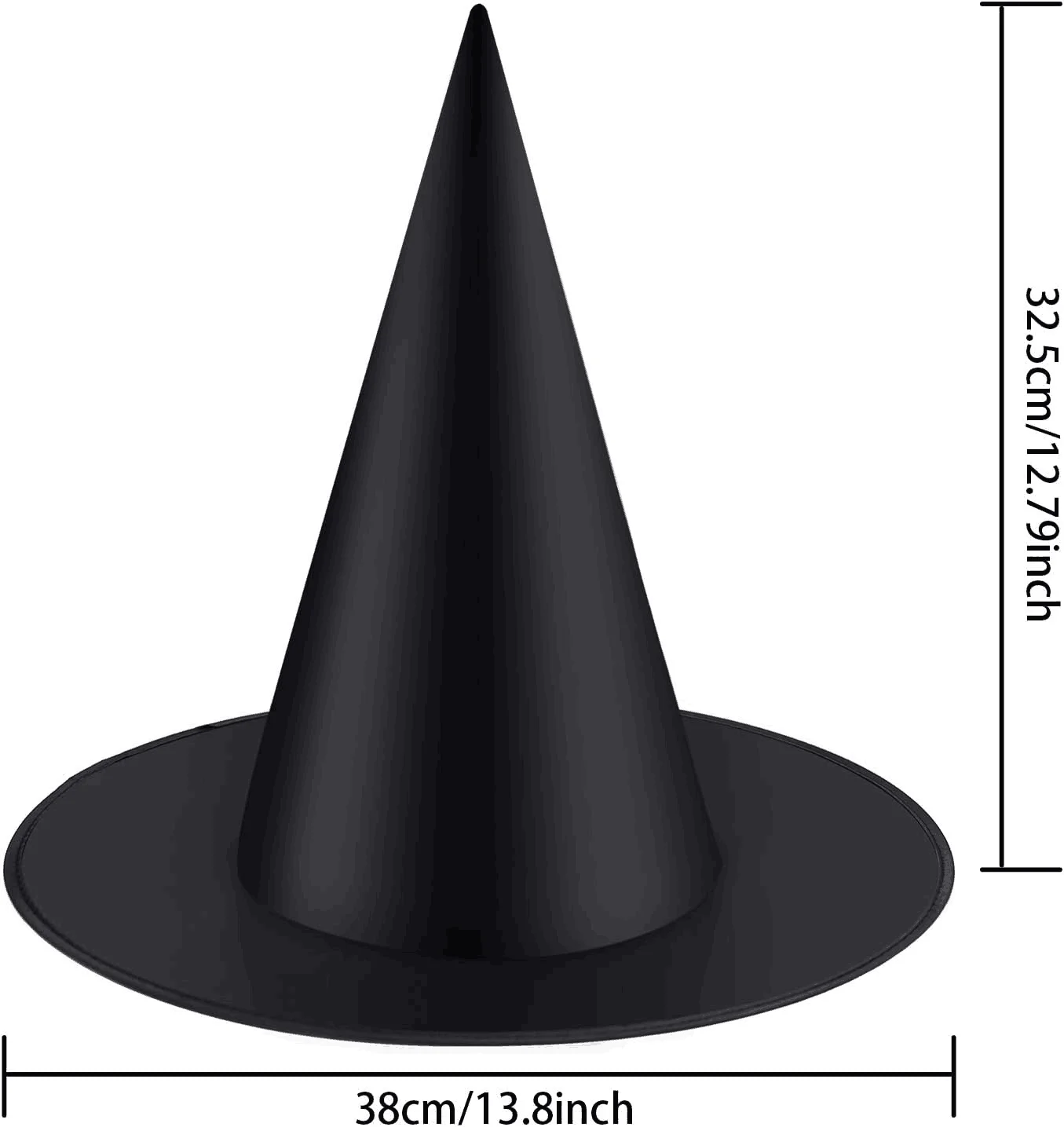 2024 Hotselling Halloween Witch Hat Cap Hanging Witch Hat Costume Accessory for Halloween Party Favor, Black