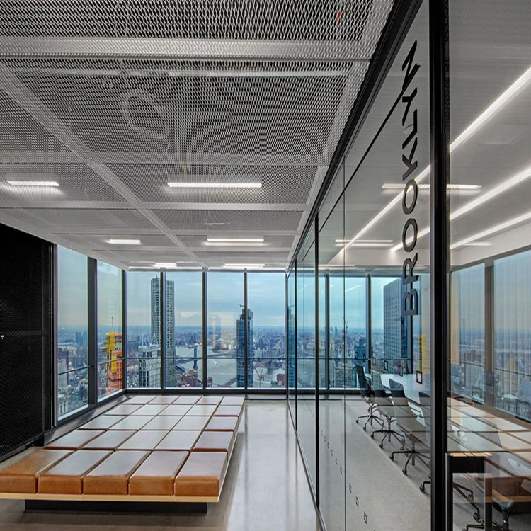 Powder Coated Customization Aluminum Expanded Metal Mesh Suspended Ceiling