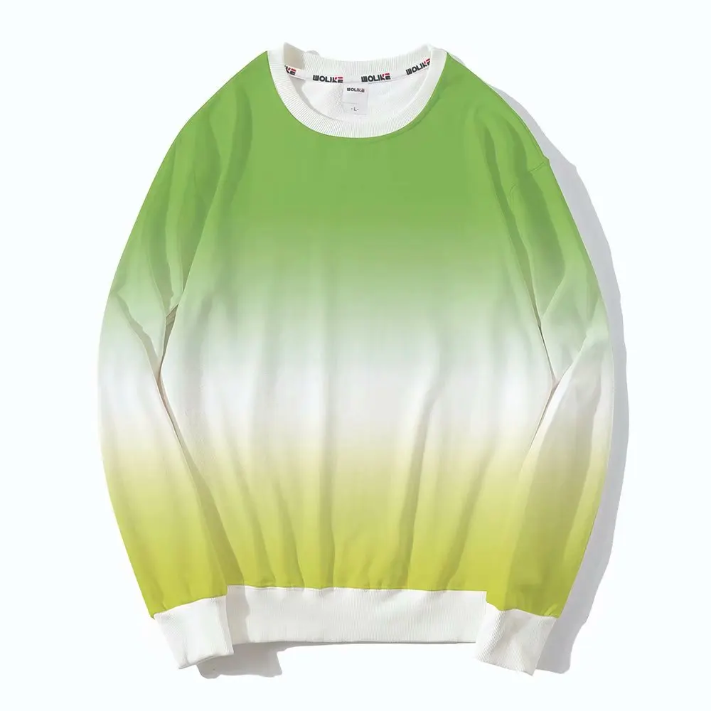 
New style beautiful acrylic blend jumper knit men sweater dip dye set Gradient sweater 