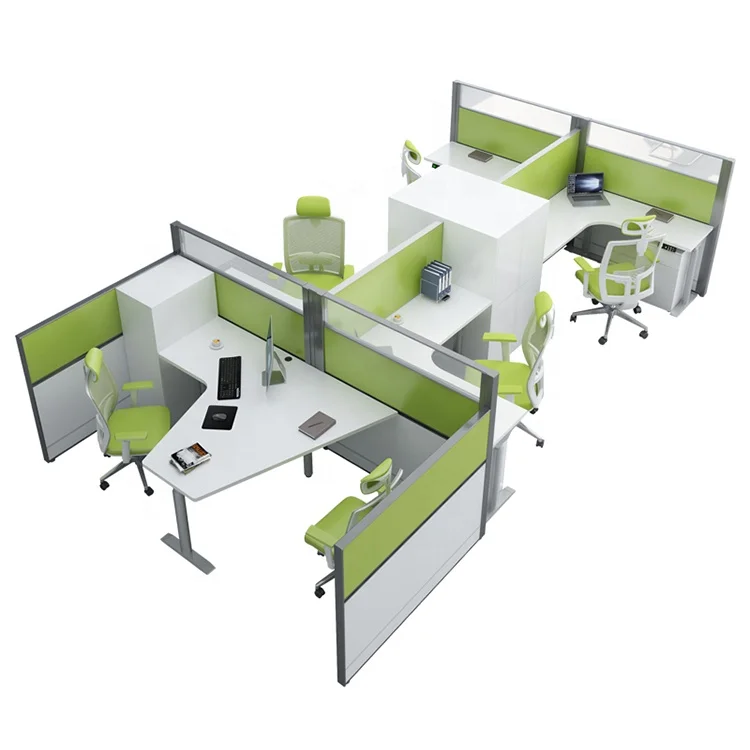 Electric modular office workstation partition set standing desk dual motor office cubicle