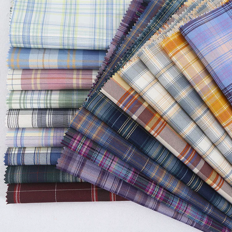 Polyester Yarn-Dyed Flannel Plaid Fabric Material for Skirt Sewing JK Pleated Skirt Uniform