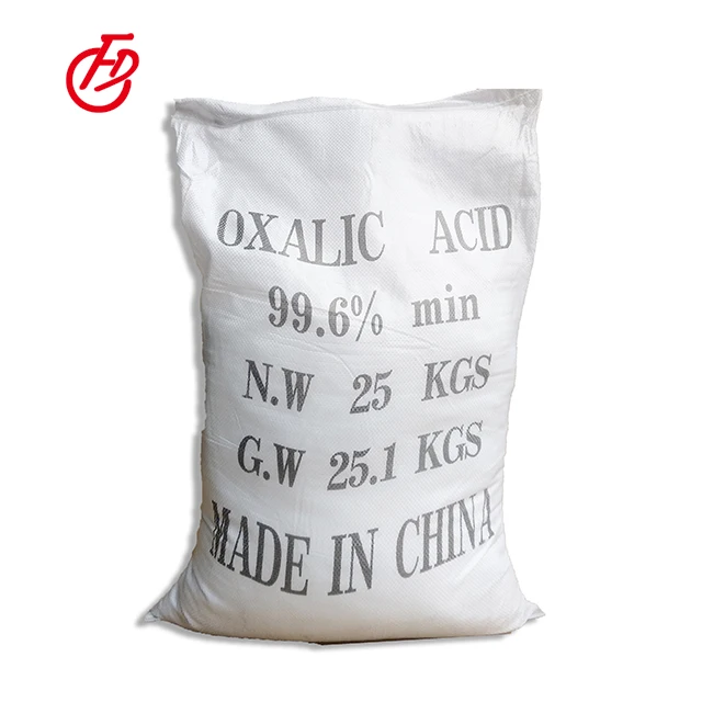 Oxalic Acid Raw Material Crystal COOH 2 2H2O Tanning 99.8 99.6 Min Oxalic Acid For Wood Marble Polishing