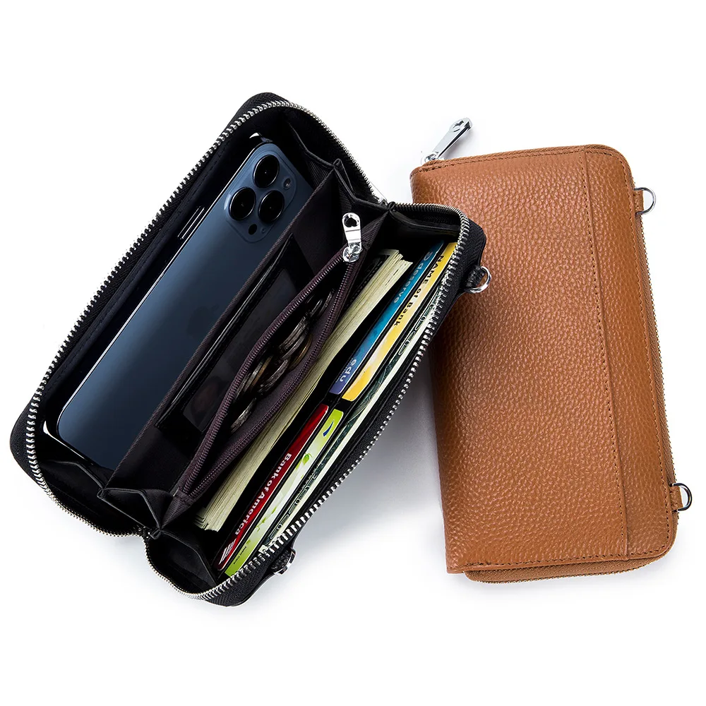 Hot Selling First Layer Genuine Leather Touch Screen Crossbody Bag Women Shoulder Bag