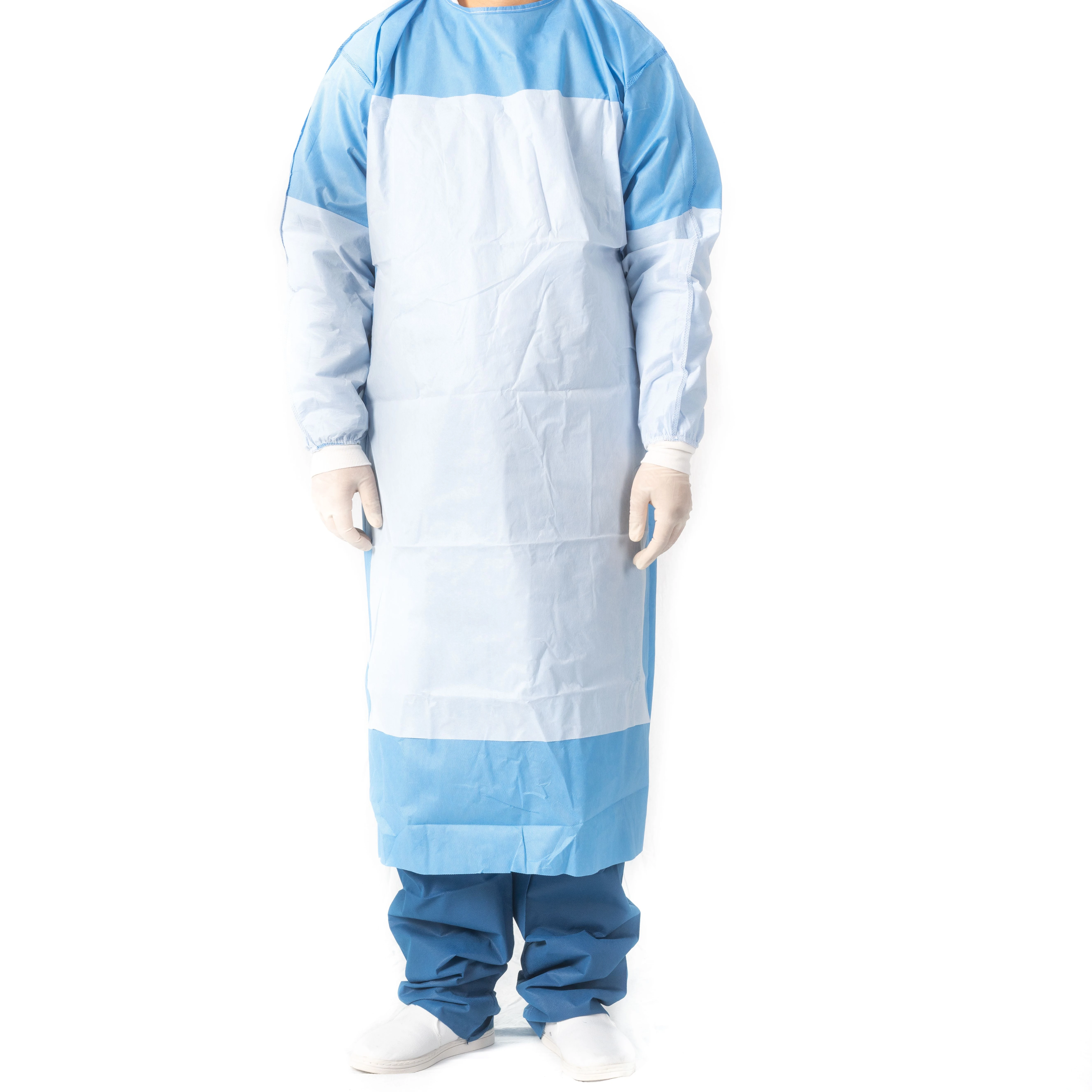 Disposal hospital uniforms reinforced gown hospit uniform man and woman surgical gown hospit clothing on chest and arm