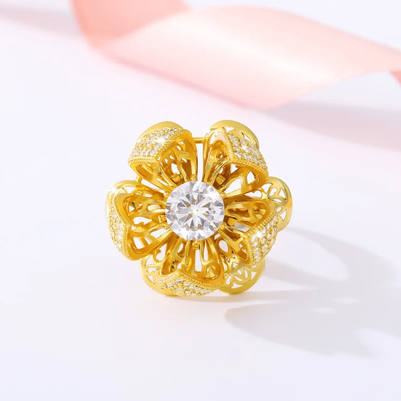  Полые Открытые и закрытые кольца для женщин 2020 Bijoux Femme цветущее цветочное кольцо ювелирные изделия оптом