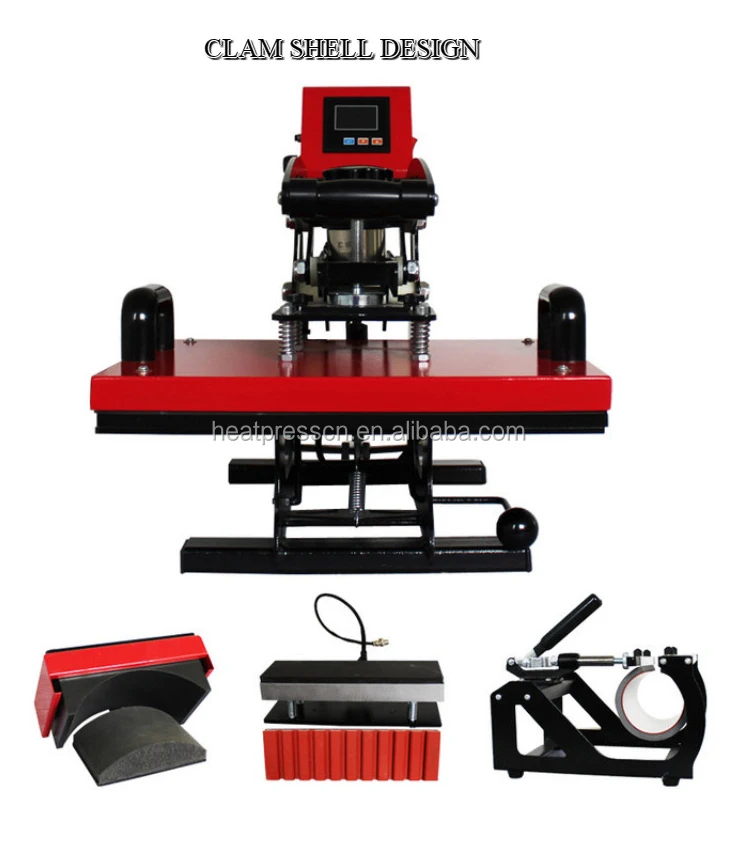 AIDARY 6IN1 Combo Heat Transfer Machine Cap Provided Flatbed Printer International Manual Press Machine Manual Table Press 39