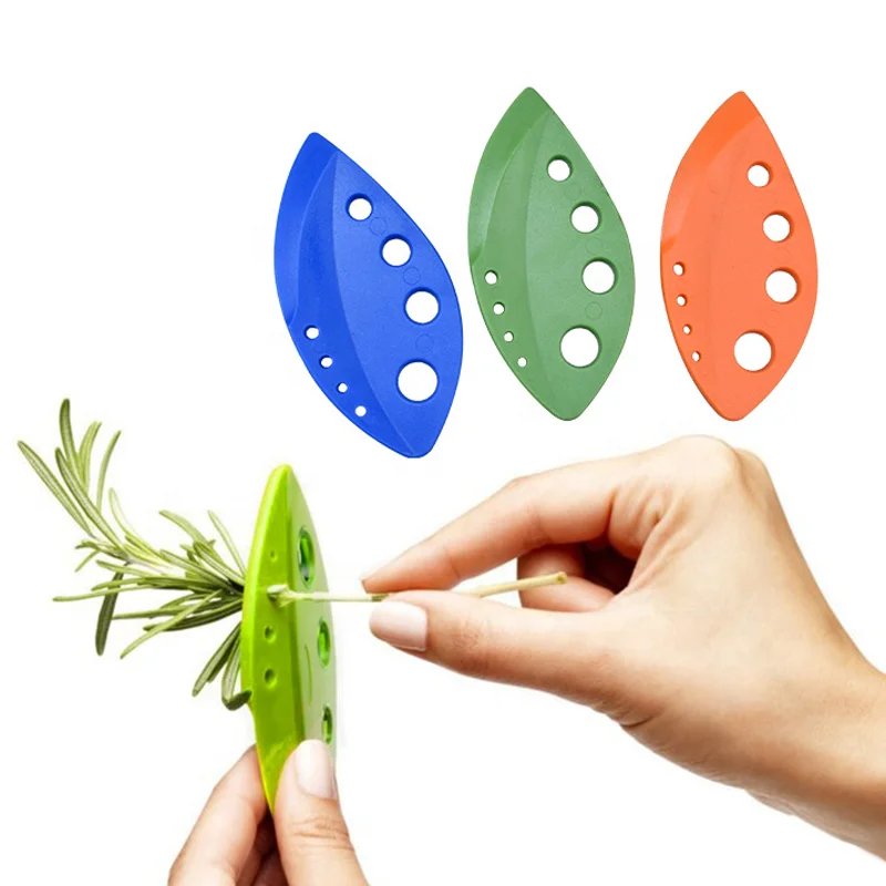Herb Stripper 8 holes Kitchen Herb Leaf Stripping Tool LooseLeaf Kale Razor Metal Herb Pealer for Kale