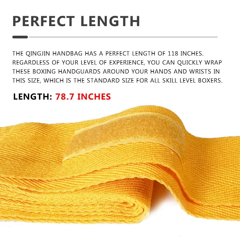 Accept Custom Length Gym Use Boxing Bandage Hand Wraps for Weightlifting Use