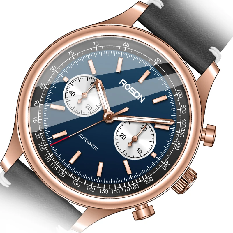 OEM High Quality Accuracy Japan Quartz Chrono Watch Custom With Chrono function dial Automatic mechanical chrono Movement