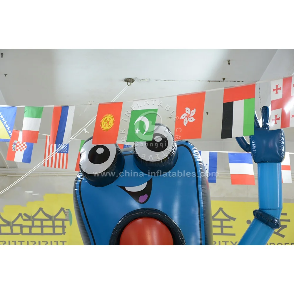 Custom Design Promotional Blue Giant Traffic Signal Inflatable Traffic Light Doll