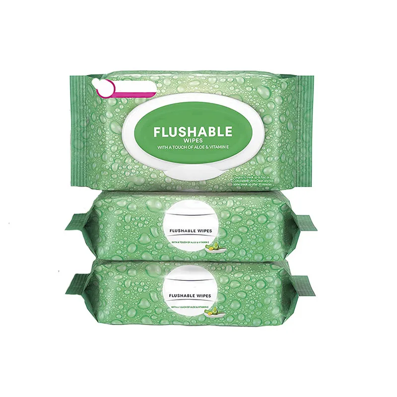 Wholesale custom size soft large capacity alcohol free OEM wet toilet wipes