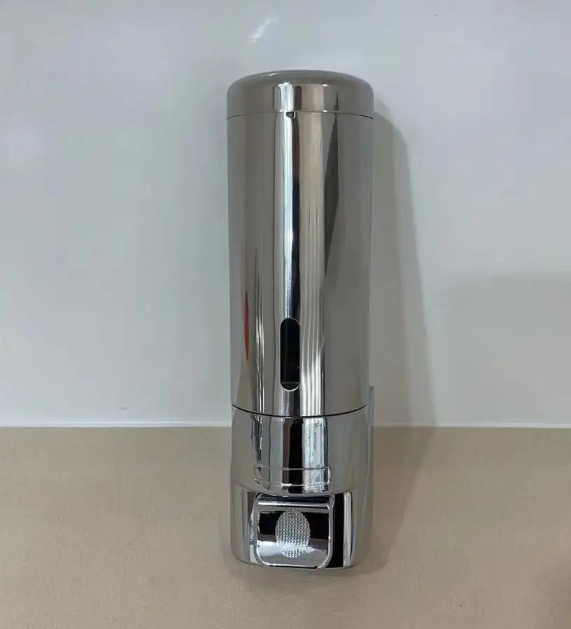 Factory Price 300ml Wall Mount Stainless Cover ABS Bottle Manual Liquid Soap Dispenser