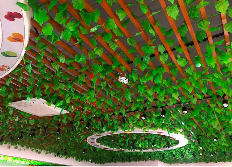 Hot sell Fake Vines Hanging Plants Backdrop Green Leaves Artificial Ivy Greenery Garland for Room Bedroom Wall Decor