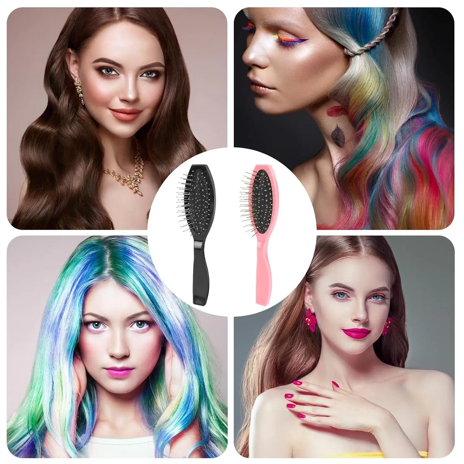 Wholesale promotion factory metal Hair Brush Extension Brushes Wigs And Human Hair Stainless Steel Pin Wire Airbag Brush