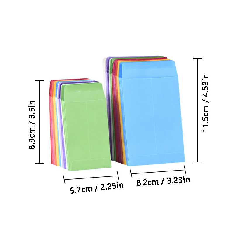 C6 16*11cm custom print wedding invitation Color paper Self-Adhesive Glue Envelopes for Coin seed envelope