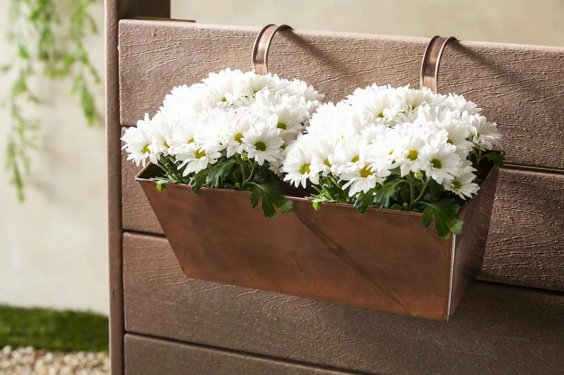 Garden Flower Pot Holder Potted Stand Mounted Balcony Plant Basket Metal Fence Hanging Planter Plant Box