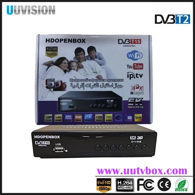 HD DVB T2 Set Top Box DVB-T2 H.264 1080p Digital TV Set Box DVB-T2 Satellite Receiver Export to Russia