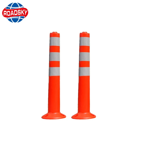 Flexible Delineator Post Plastic Warning Bollard Traffic Pole