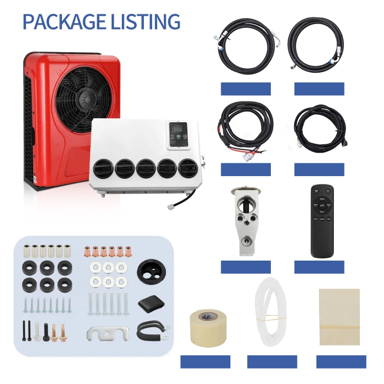 Electric Air Conditioner Cooling 12V 24V Truck RV Sleeper Parking Air Conditioner Truck Cabs Mini Split Air Cooler Fan No Fuel