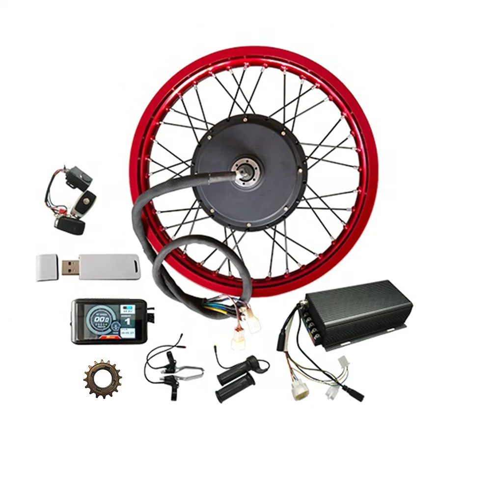 High speed 100km/h motorcycle motor kit 5000w 72v electric bike with 100A controller ebike conversion kit