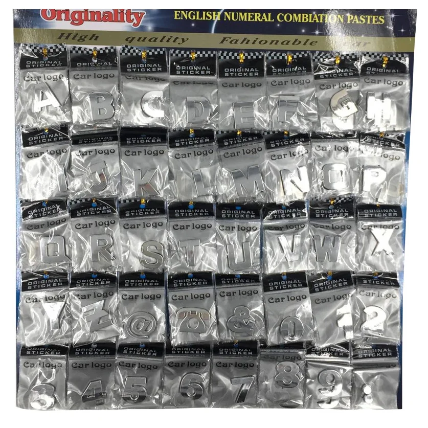 Custom Plastic Number Letters Car Logo Emblem Badge Sticker